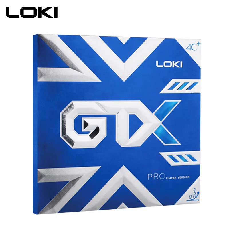 Table Tennis Loki - Loki gtx-粘着性のある卓球ゴム、強力なスピンハイエラスティック、青いスポンジ、pips in、攻撃ループ用のpingラバー