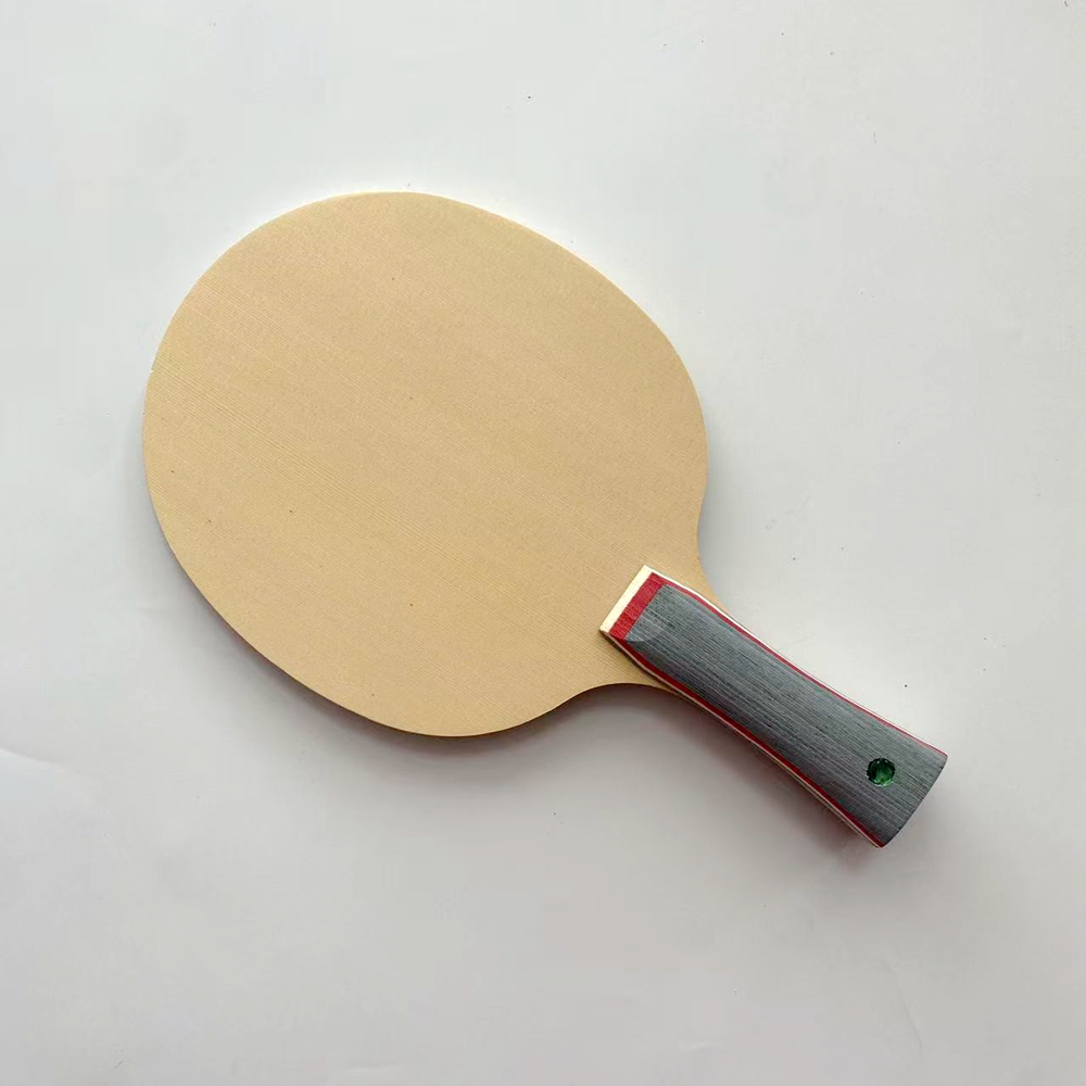 Table Tennis Custom Bat - 通常の攻撃用卓球ラケット、3枚合板、プリモラックカーボン、タムカ5000 FLハンドル、ピンポンラケット、ロゴとプリント付き