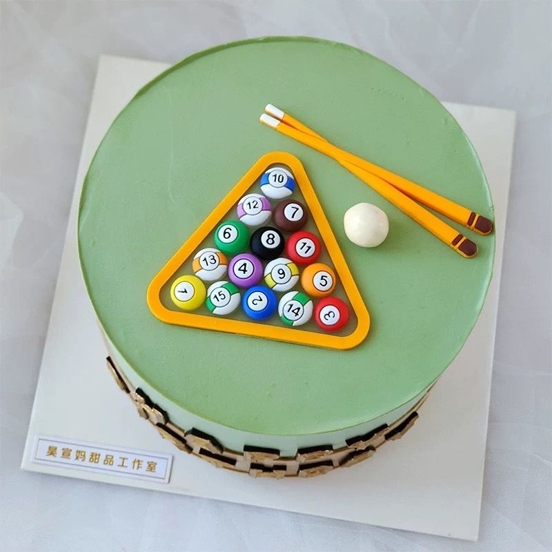 Table Tennis Venue - ビリヤードケーキの誕生日の装飾,父の日おめでとう,ビールのお父さん,卓球の装飾品,男性のパーティー