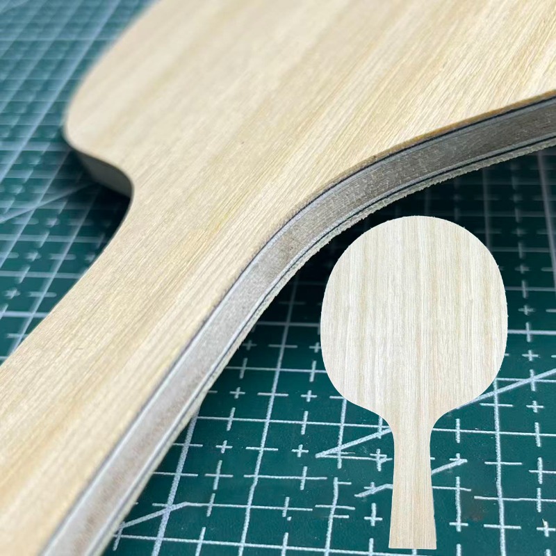 Table Tennis Custom Bat - 9層構造の厚みのある卓球ブレードDIYカーボンファイバーカスタム厚みのある桐材コアピンポンバットパドル（FLハンドル付き）