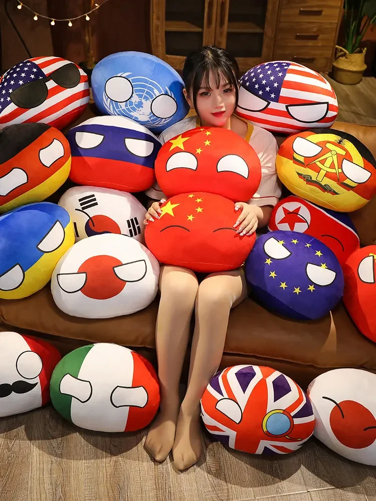 Table Tennis France - カントリーボールおもちゃぬいぐるみポーランドボールハンドウォーマー枕カントリーボールソ連米国フランスロシア英国日本ドイツイタリア装飾