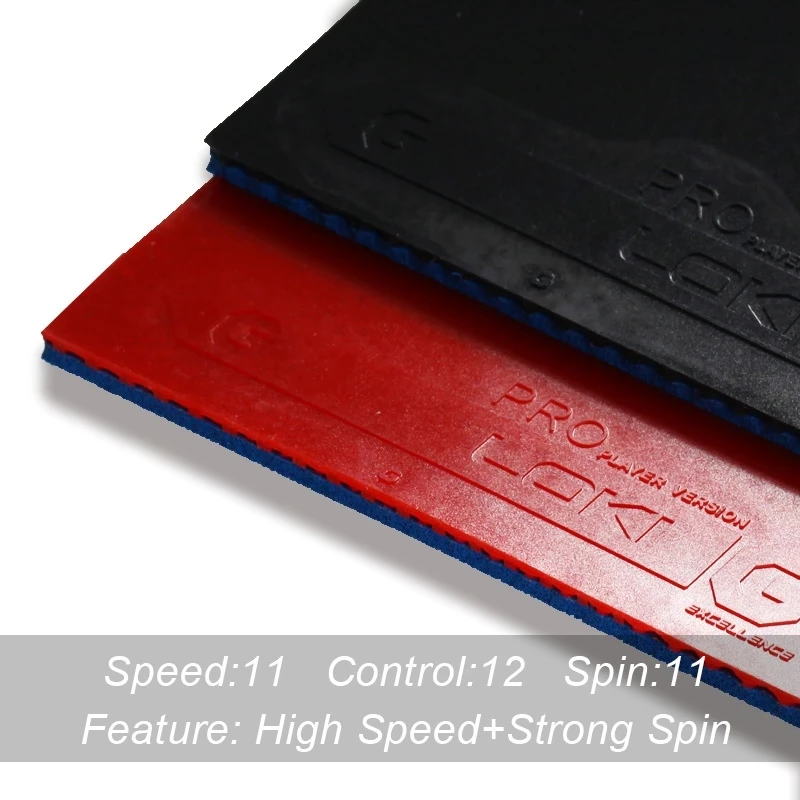 Loki gtx-粘着性のある卓球ゴム、強力なスピンハイエラ - Table Tennis Loki のレビューと価格