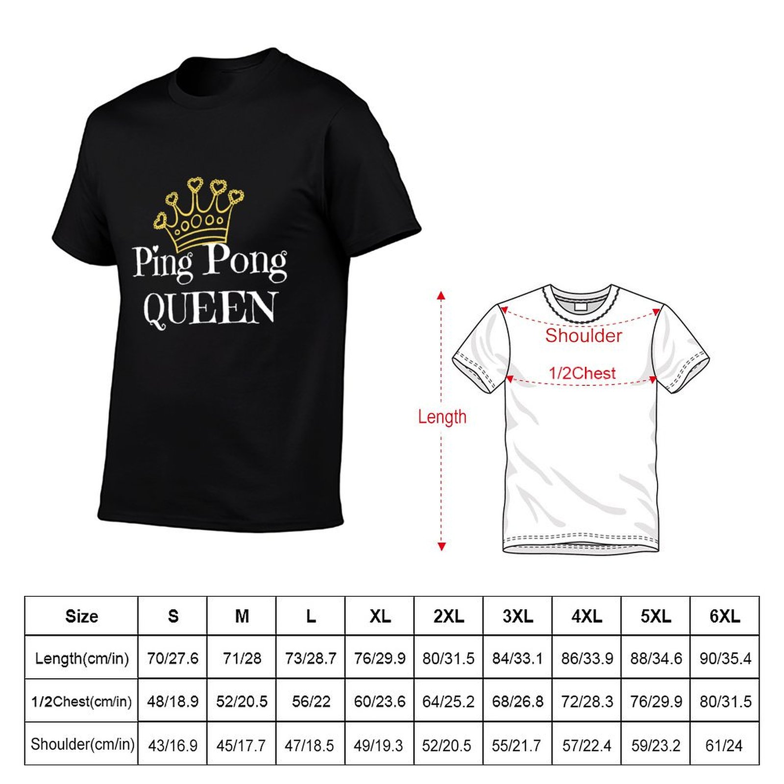 ピンポンクイーン卓球愛好家向けTシャツオールマッチプリント半 - Table Tennis Queen のレビューと価格