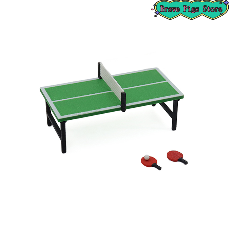 1:12 ミニチュア卓球ラケットモデル卓球テーブル装飾アクセ - Table Tennis Venue のレビューと価格