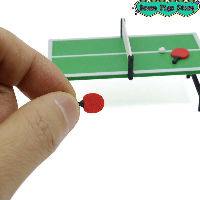 1:12 ミニチュア卓球ラケットモデル卓球テーブル装飾アクセ - Table Tennis Venue のレビューと価格