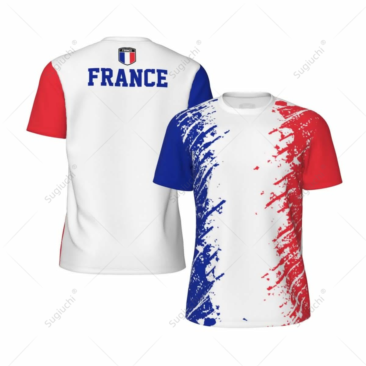 独占デザインフランス国旗柄3Dプリントメンズランニングバイク - Table Tennis France のレビューと価格