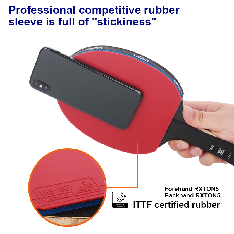 カスタム卓球ラケット ITTF公認ラバー プロ トゥルー カ - Table Tennis Custom Bat のレビューと価格