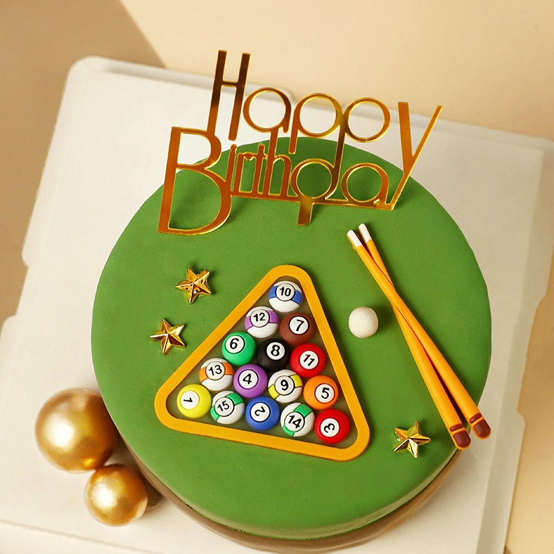 ビリヤードボールケーキデコレーション男の子子供子供の誕生日パ - Table Tennis Venue のレビューと価格