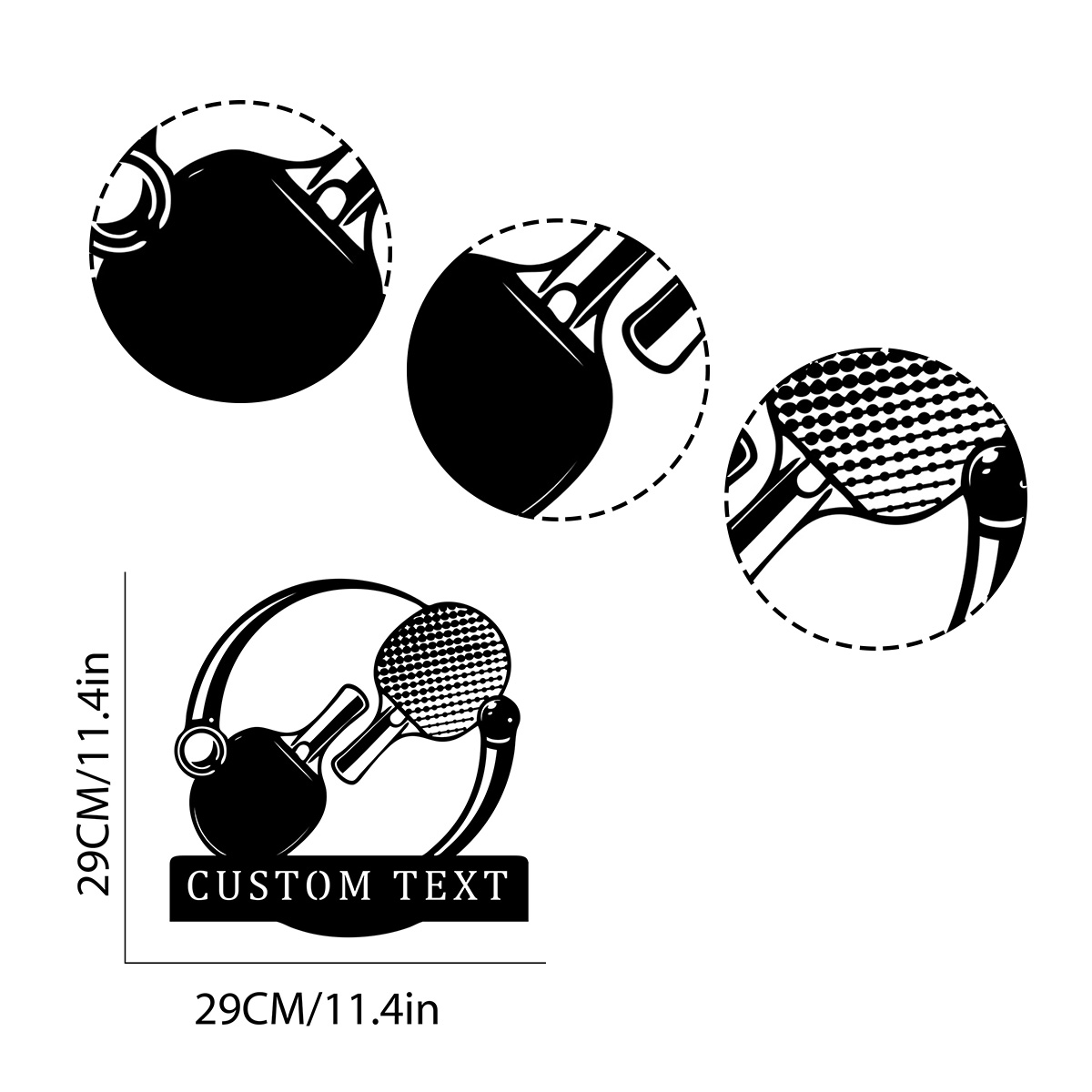カスタム卓球ラケットメタルサイン卓球メタルウォールアートサイ - Table Tennis Custom Bat のレビューと価格