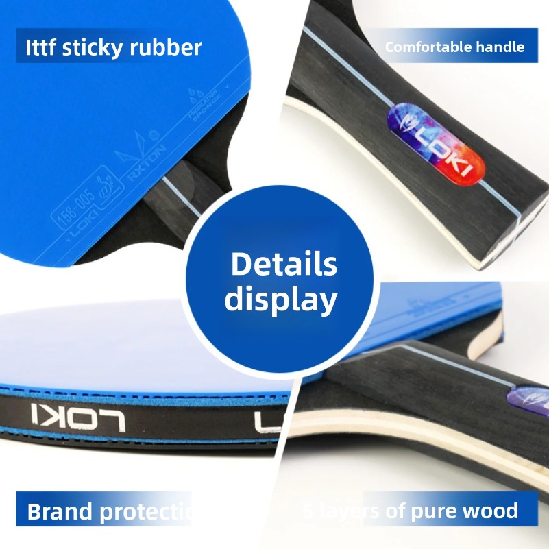 プロ仕様トレーニング卓球K5000接着ゴムラケット（青色ピン - Table Tennis Grip Tape のレビューと価格