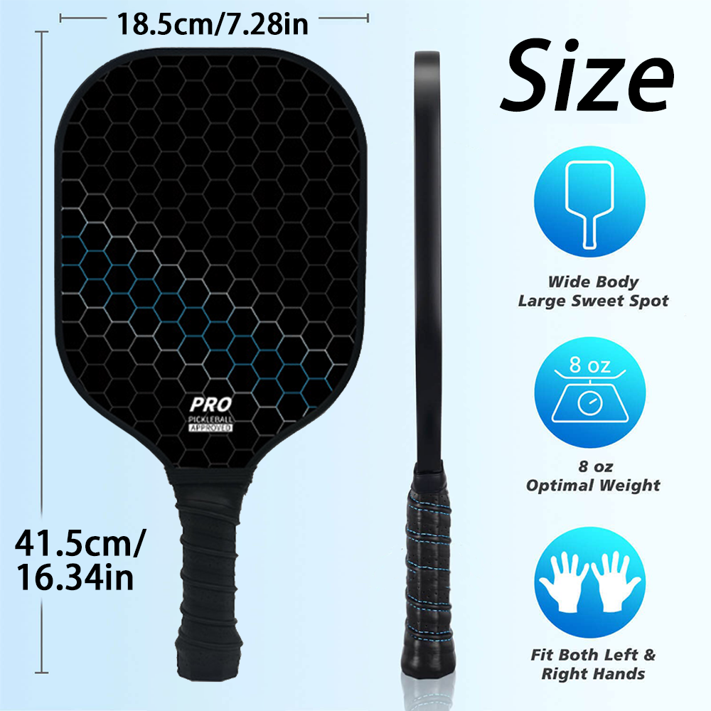 1 セット新しいピックルボールラケットカーボンファイバーつや - Table Tennis News のレビューと価格